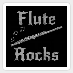 Flute Rocks, Flutist Goth Heavy Rock Musician Magnet